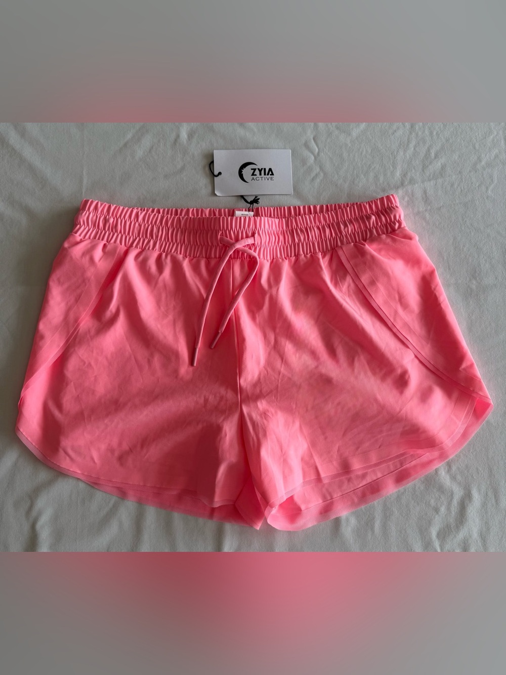 ZYIA Pink Athletic Shorts Biker Short Liner Size Medium NWT - Picture 2 of 7